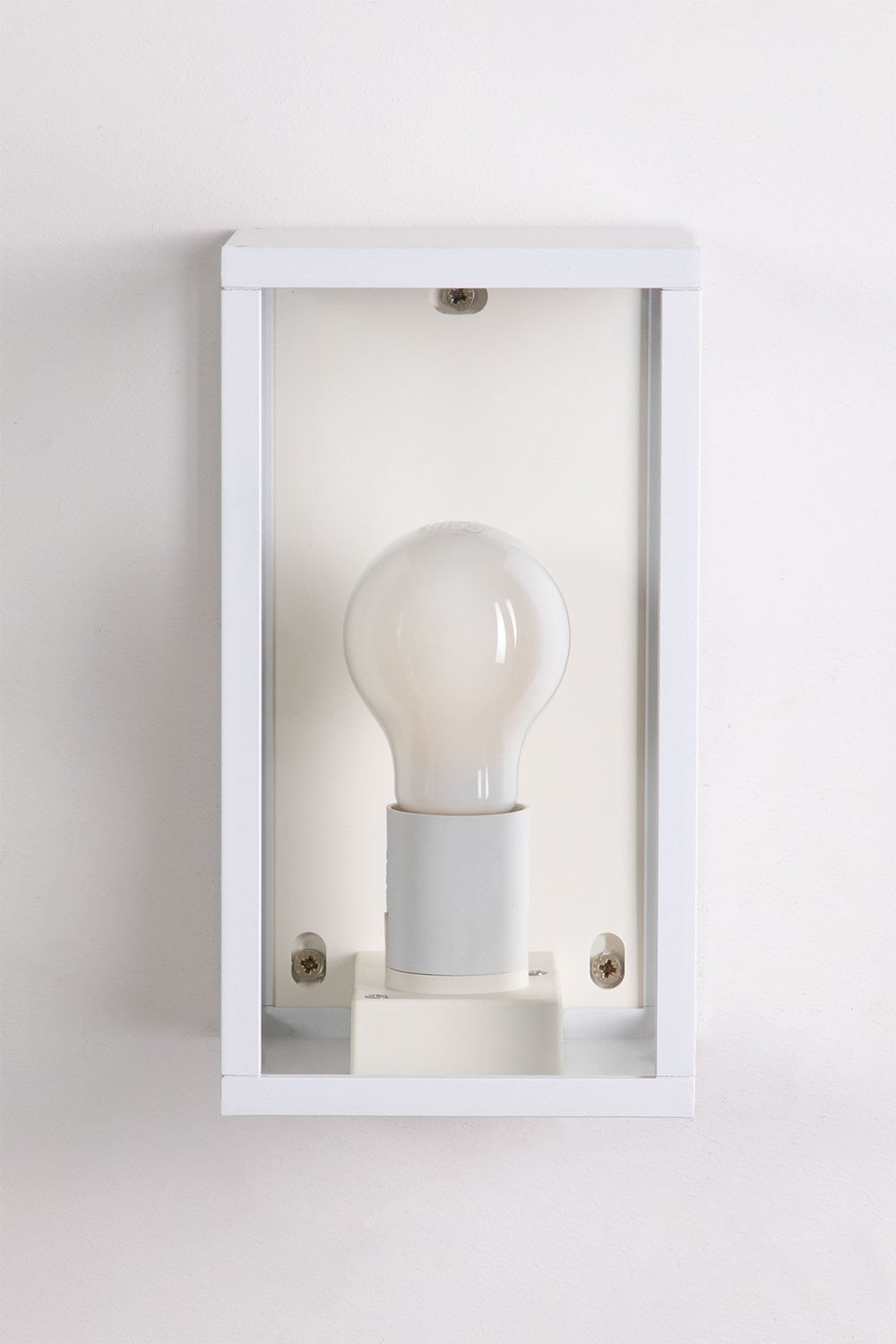 Lampada da parete per esterno in alluminio e vetro Delha, immagine della galleria 4