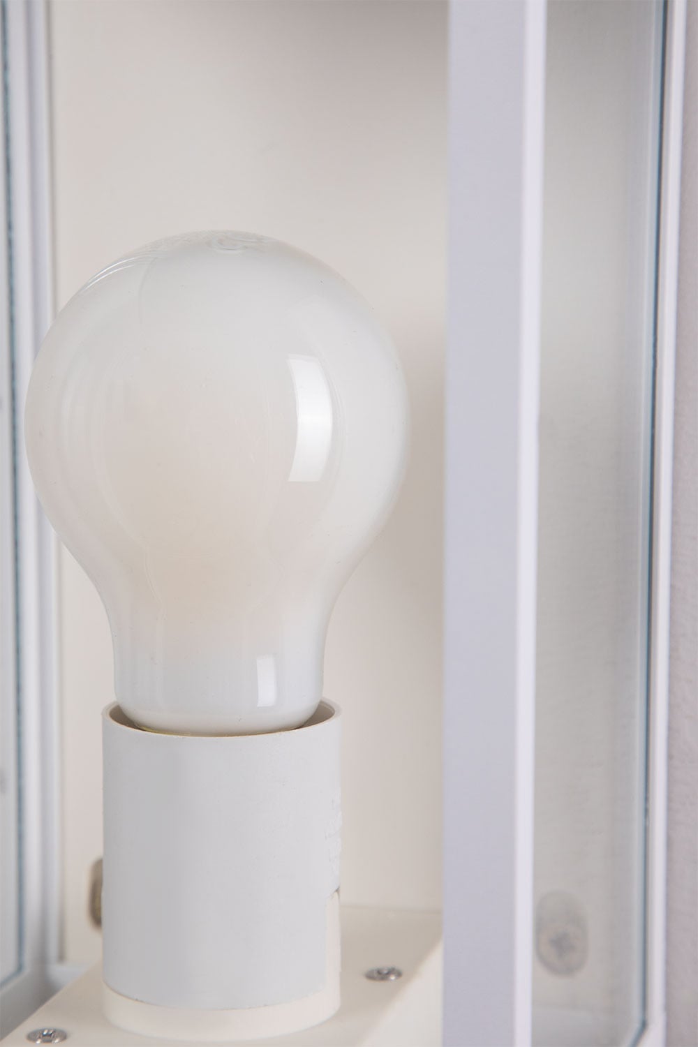 Lampada da parete per esterno in alluminio e vetro Delha, immagine della galleria 5
