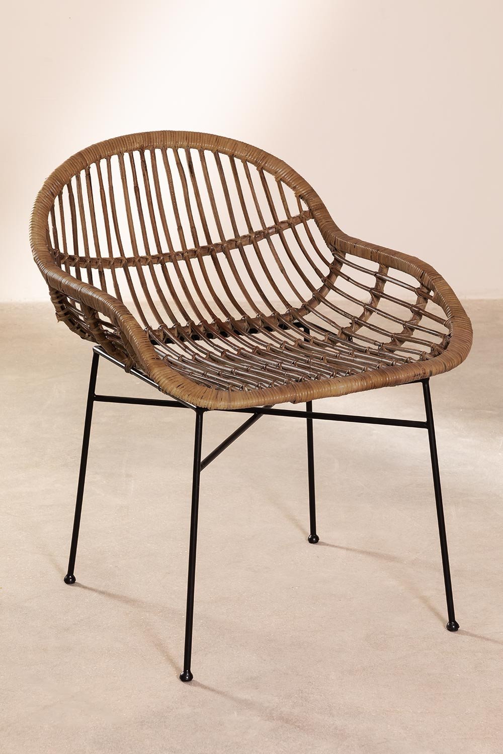 Sedia da pranzo in rattan Nesse, immagine della galleria 2