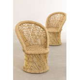 Pak van 2 bamboe fauteuils Ganon, miniatuur afbeelding 2