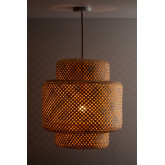 Plafondlamp in bamboe (Ø45 cm) Lexie naturel, miniatuur afbeelding 3