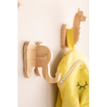 Houten Wandkapstok Pypa Kids Olifant - Sklum