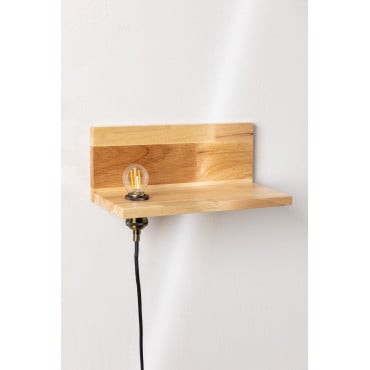 Wandlamp Ikmon Natuurlijk Hout - Sklum