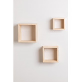 Set van 3 houten wandplanken Domaks, miniatuur afbeelding 3