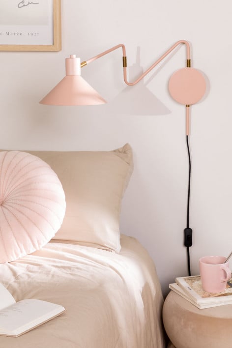 Draaibare wandlamp van ijzer Lizz