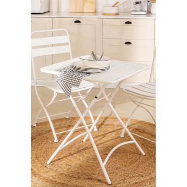Vierkante Stalen Klaptafel (60x60 Cm) Janti Wit - Sklum