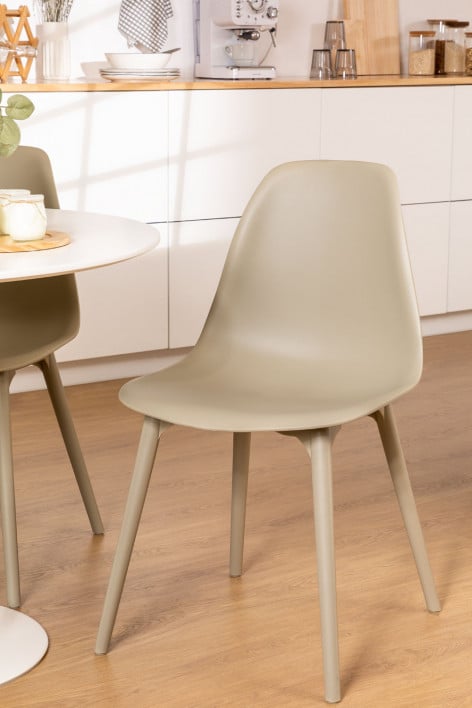 Scand polypropylene eetkamerstoel - Bruin - Tarwe