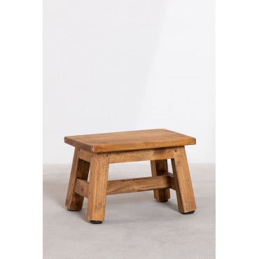 Lage Kruk Van Abet-hout Bruin – Kastanje Hout - Sklum