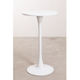 Ronde hoge tafel in MDF en metaal (Ø60 cm) Ivet Style, miniatuur afbeelding 2
