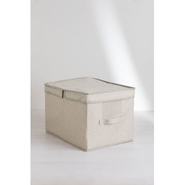 Tarinna Organizer Box Met Deksel Beige - Sklum