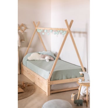 Joan Kids Houten Bed Voor Matras Van 90 Cm Bed Met Onderschuifbed & 90 X 190 Cm - Sklum
