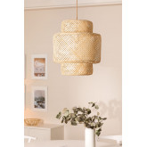 Plafondlamp in bamboe (Ø45 cm) Lexie naturel, miniatuur afbeelding 1