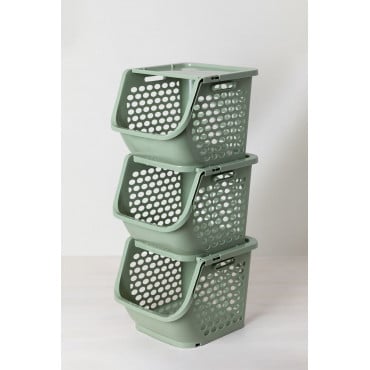 Set Van 3 Opbergmanden Bazyl Celadon - Sklum