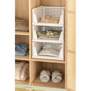 Set Van 3 Kledingorganizers Evadin Wit & ↑18,8 Cm - Sklum