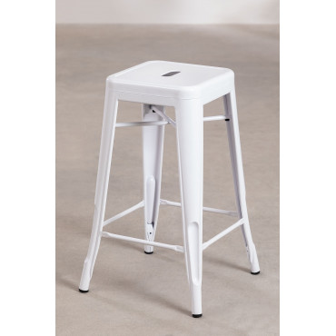 Hoge Stalen Kruk Lix Wit & ↑65 Cm - Sklum