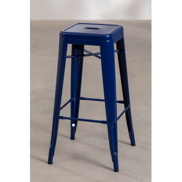 Pak 2 Hoge Krukken (76 Cm) Lix Marine Blauw - Sklum