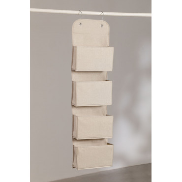 Hangorganizer Met 4 Zakken Tarinna Beige - Sklum