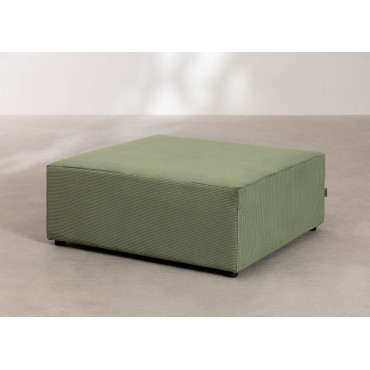 Modules Voor Sofa In Corduroy Kata Leger Groen & Poef - Sklum