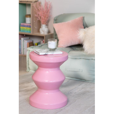 Ronde Bijzettafel Ø35 Cm Van Keramiek Bolöh Roze - Sklum