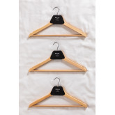 Set van 6 ornigele houten hangers, miniatuur afbeelding 2