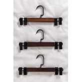 Set van 6 houten kledinghangers met clip Rita , miniatuur afbeelding 2