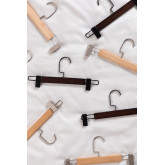Set van 6 houten kledinghangers met clip Rita , miniatuur afbeelding 1