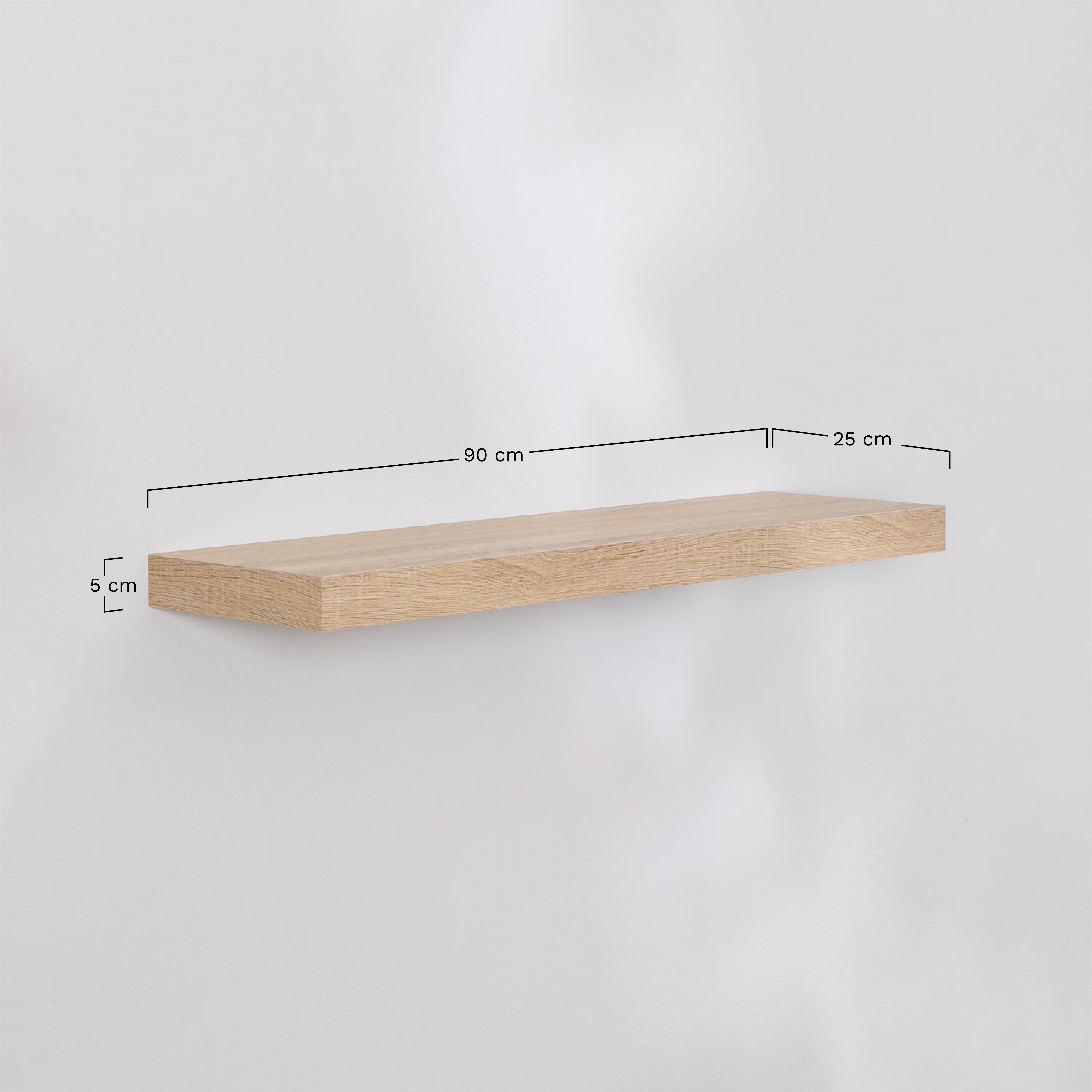 Wandplank in MDF Jario, AFMETINGEN