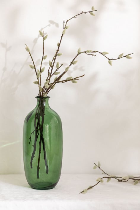 Vaas van gerecycled glas Lumas - Groen – kool