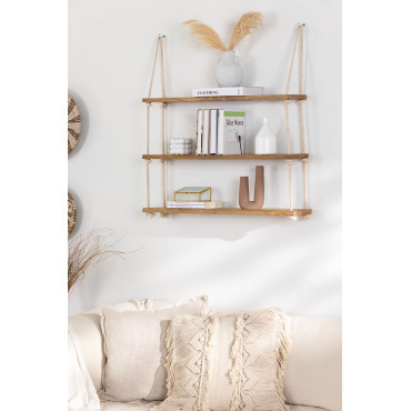 Daven Style Wandplank Van Mangohout En Touw Mangohout - Sklum