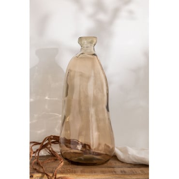 Vaas Van Gerecycled Glas 50 Cm Boyte Bruin - Tarwe - Sklum
