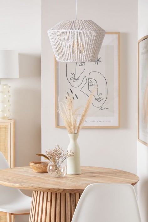 Hanglamp van gevlochten papier Libel