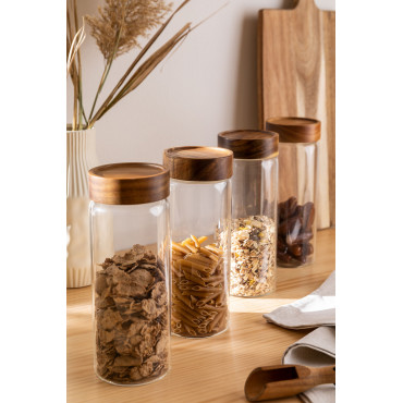 Set Van 4 Glazen Potten (ø8 Cm) Weris Transparant - Sklum