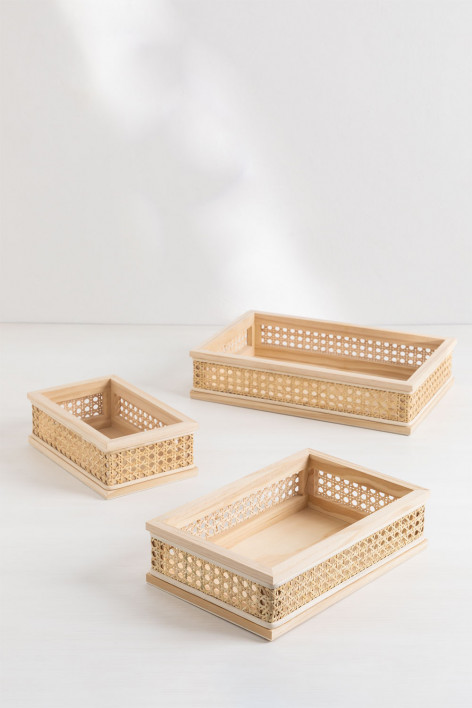 Table à manger rectangulaire en bois d'acacia Kaela