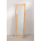 Rechthoekige staande spiegel van natuurlijk hout (156,5x48 cm) Arlan, miniatuur afbeelding 2