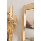 Rechthoekige staande spiegel van natuurlijk hout (156,5x48 cm) Arlan, miniatuur afbeelding 5