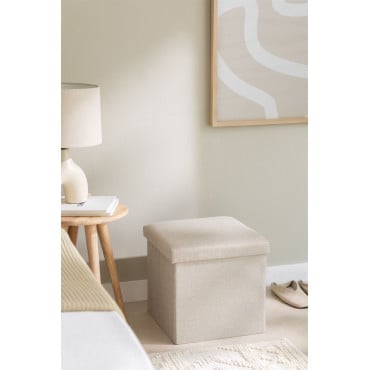 Gipto Opbergdoos In Polyester Beige - Sklum