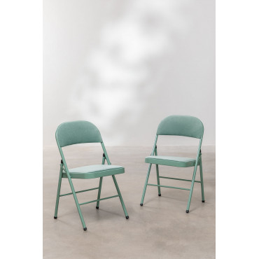 Set Van 2 Fluwelen Klapstoelen Keiren Ijsberg - Sklum