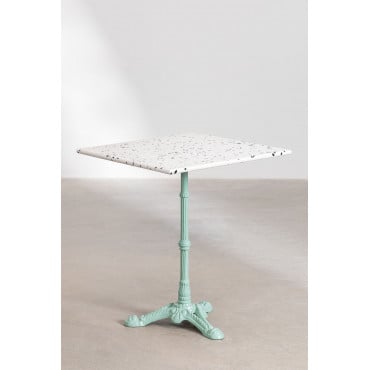 Vierkante Bartafel In Terrazzo (60x60 Cm) Volutto Groen Paradijs Eiland - Sklum