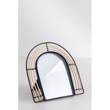 Fotolijst In Metaal En Rotan Mesta ↑21 Cm - Sklum