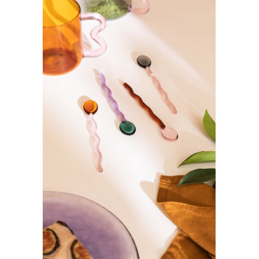 Set Van 4 Yukis Koffielepels Multicolor Classic - Sklum