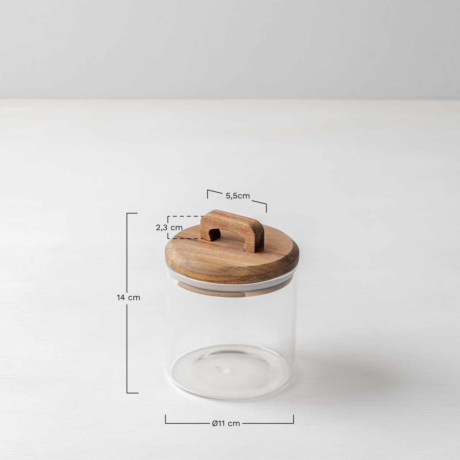 Glazen pot Roser, AFMETINGEN