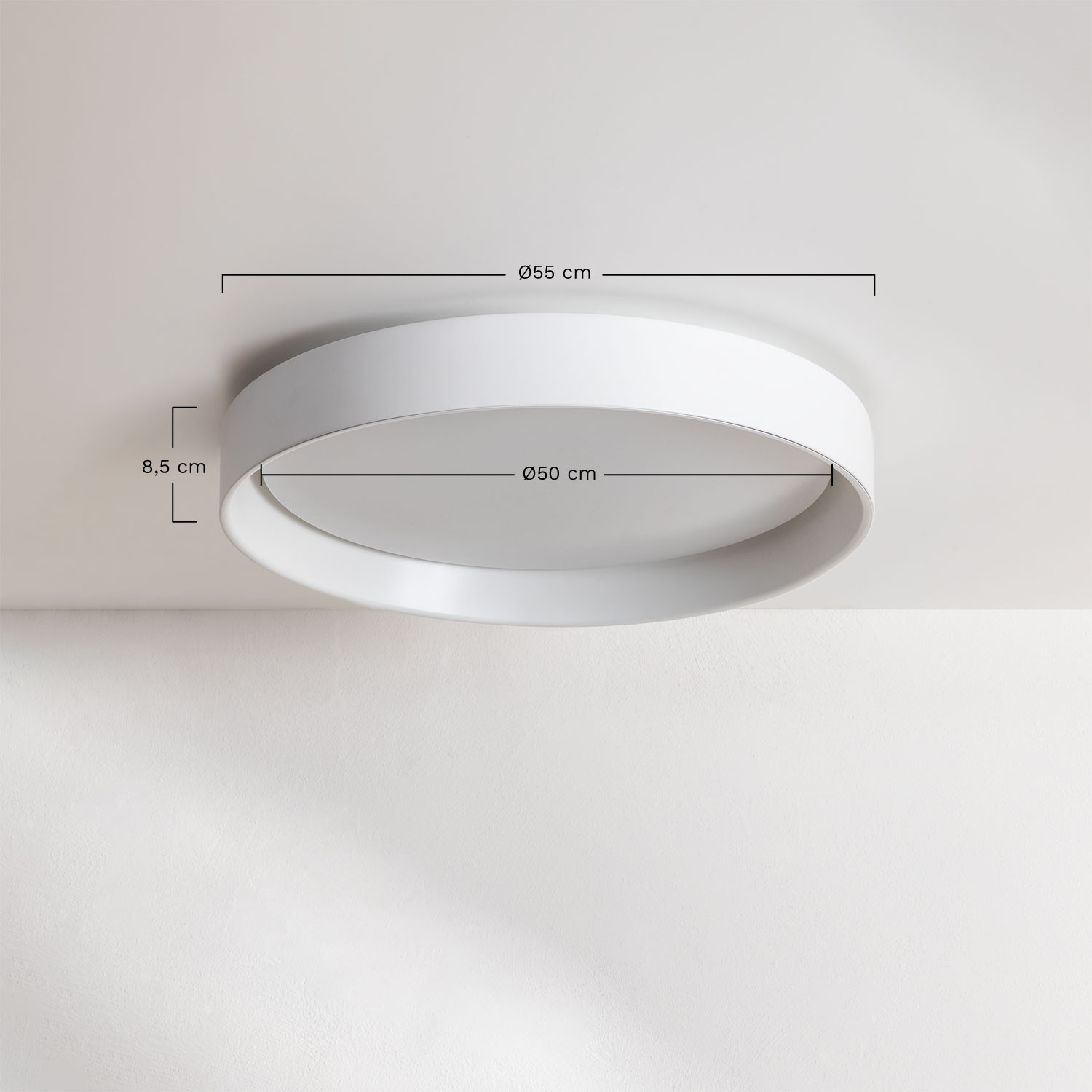 LED plafondlamp in ijzer Zekri, AFMETINGEN