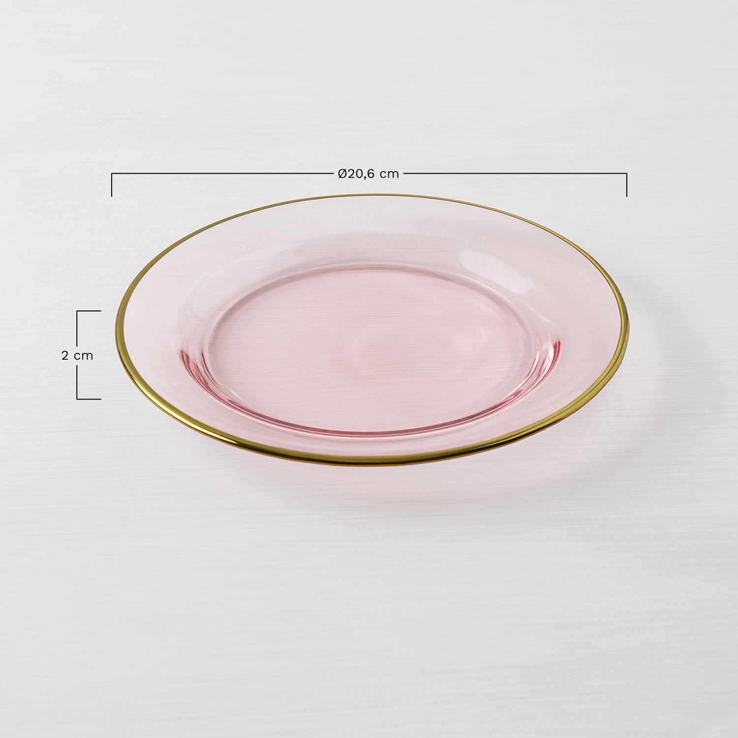 Set van 4 kristallen dessertborden Candy, AFMETINGEN