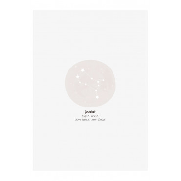 Decoratieve Poster (50x70 Cm) Profecía Gemini - Sklum
