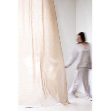 Katoenen Gordijn (140x260 Cm) Ardy Beige – Linnen - Sklum