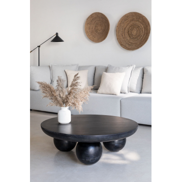 Salontafel In Mango Hout Cotia Gewoon Zwart - Sklum
