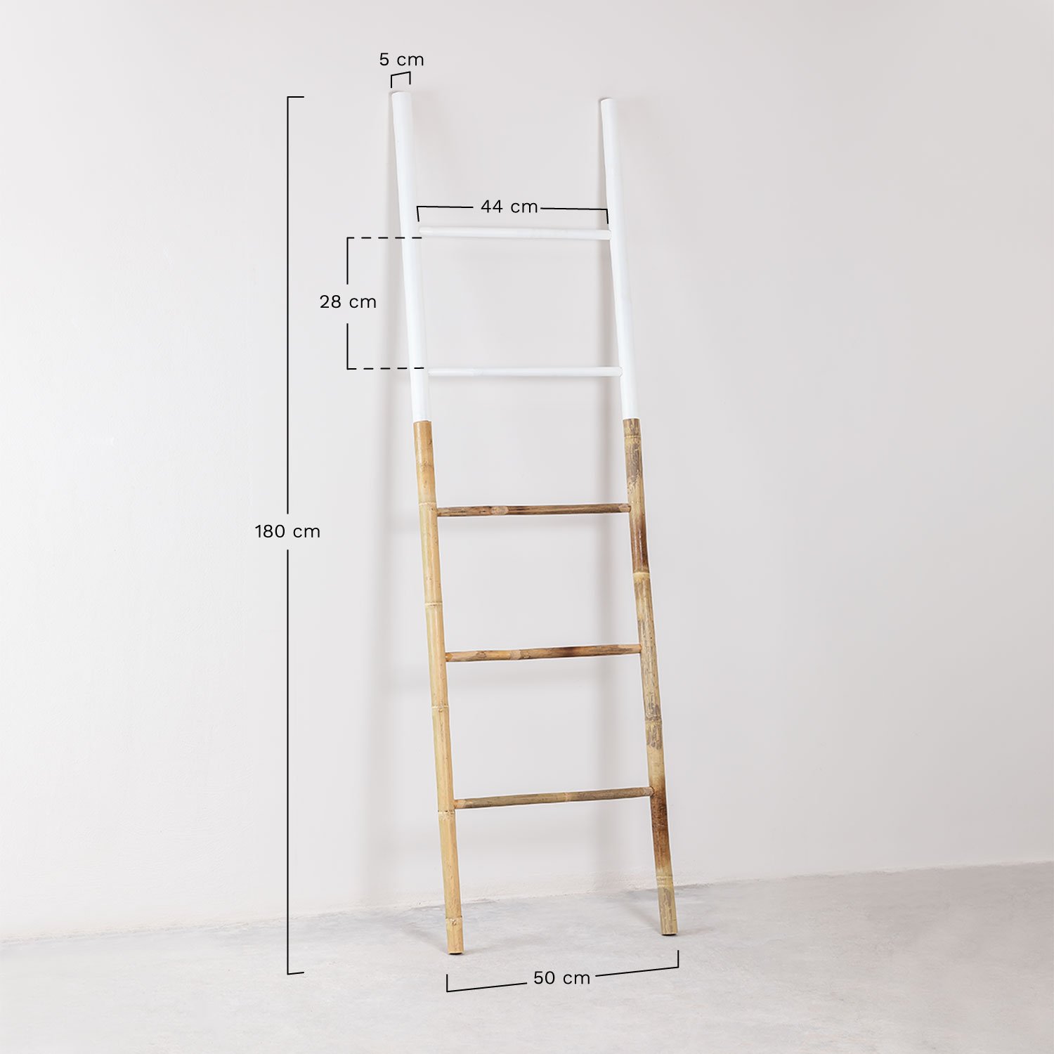 Bamboe ladder Leit Dipeada, AFMETINGEN