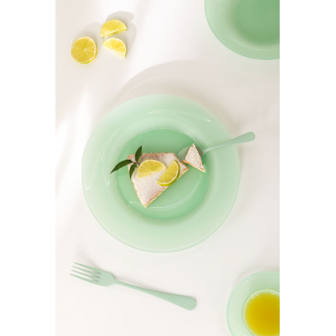 Set Van 4 Kristallen Platte Borden Ainara Ambrosia Groen - Sklum