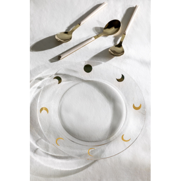 Set Van 4 Glazen Dessertborden Exton Transparant - Sklum