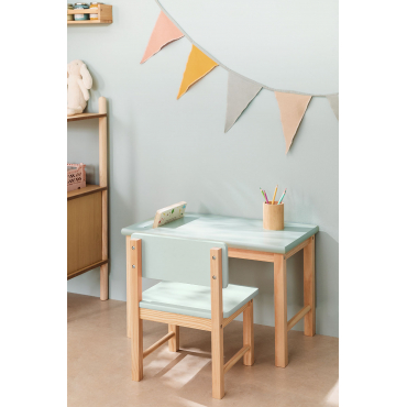 Houten Tafel En Stoel Set Dakota Kids Celadon - Sklum